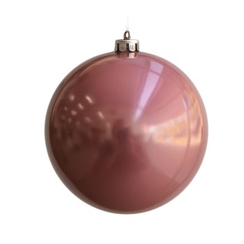 Bola Decorativa Rose Gold Fosca Grande De Natal 25Cm