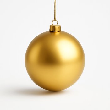 Bola Decorativa Champanhe Fosco De Natal 20Cm