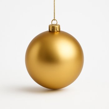 Bola Decorativa Champanhe Fosco De Natal 15cm