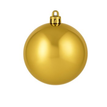 Bola Decorativa Dourada Brilhante De Natal 12cm