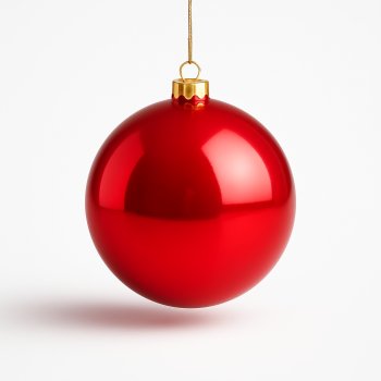 Bola Decorativa Vermelho Brilhante De Natal 12cm