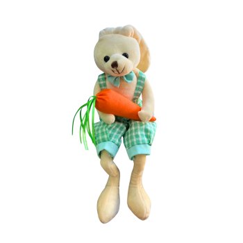 Coelho de Macação Xadrez com Cenourinha 42cm