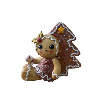 Enfeite De Natal Menina Cook De Resina 13cm