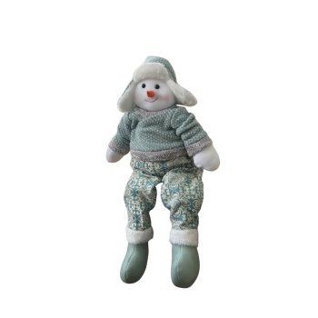 Boneco De Neve Pelucia Sentado Verde Menta 57cm