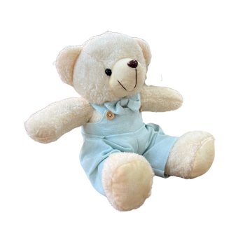 Ursinho De Pelucia Sentado Macacão Sentado 26cm