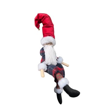 Papai Noel De Pelucia Para Pendurar 73cm