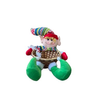 Cesto De Vime Duende De Pelucia 20cm