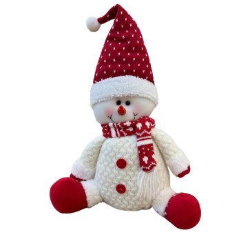 Boneco Natalino Vermelho Com Toca 40cm