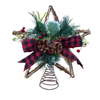 Ponteira Estrela Decorativa Para Arvore de Natal 32cm