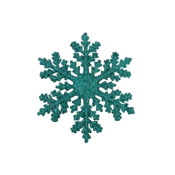 Kit Com 6 Floco de Neve Decorativo Com Glitter