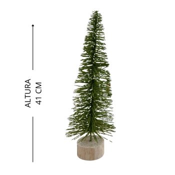Enfeite Àrvore Natal Pé De Madeira 41cm