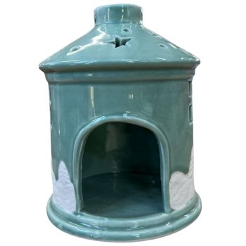 Porta Vela Decorativo De Cerâmica 16cm