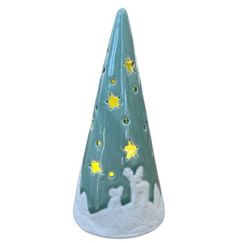 Enfeite De Resina Àrvore De Natal com LED 19cm